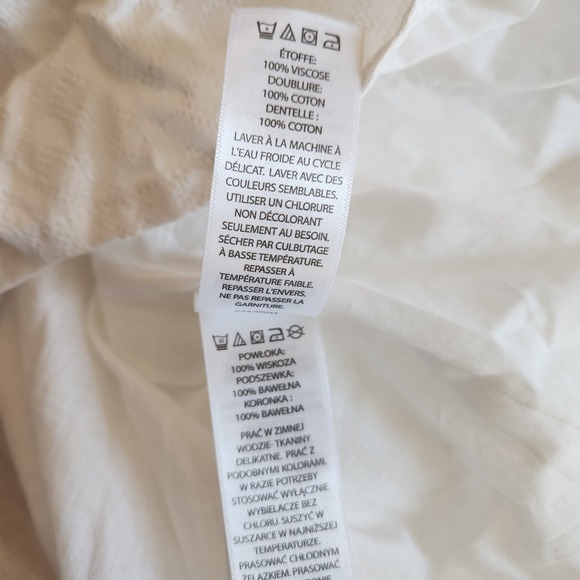 Joie White Tiered Maxi Sun Dress M Crochet Lace Trim Boho Beach White Vacation - Picture 12 of 15